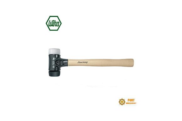 Młotek z miękkim obuchem Safety średnio miękki/bardzo twardy z trzonem z drewna hikory 60 mm Wiha (26660)