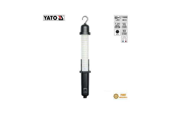 Lampa warsztatowa 60+1 LED bezprzewodowa 7,2V z hakiem Yato ( YT-0852 ) -C