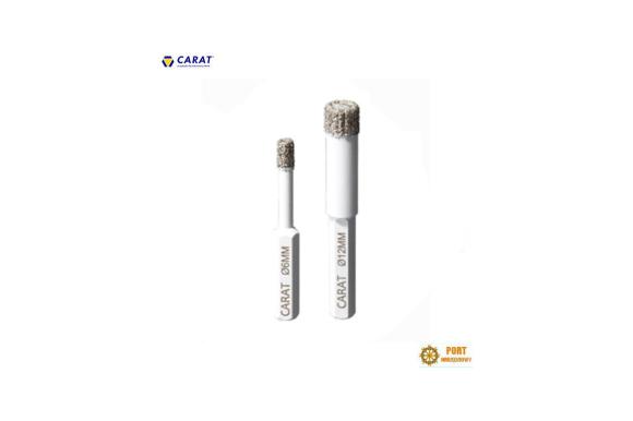 Koronka diamentowa fi 8mm dł. robocza 35mm chwyt bit 1/4 do płytek gresu do pracy na sucho Carat ( ETD0080000 ) -C