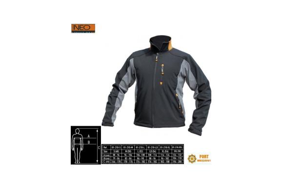 Kurtka softshell wodoodporna wiatrochronna rozmiar XL/56 NEO ( 81-550-XL ) -C