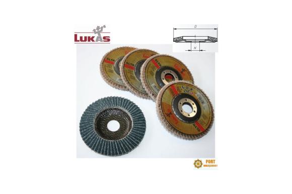 Lamelka ściernica listkowa wypukła SLTR  fi 125mm gr. P120 cyrkon Lukas (27181251201406)