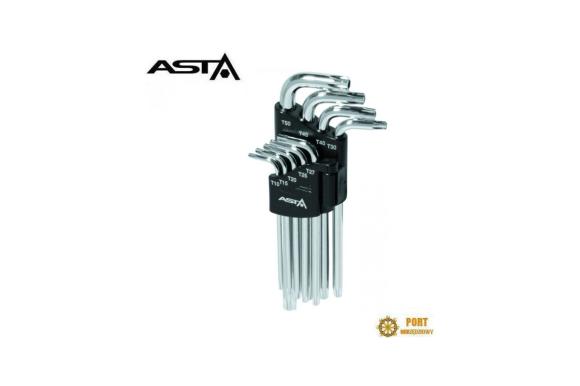 Zestaw kluczy trzpieniowych TORX gwiazdka T10-T50 krótkie z otworem Asta ( A-712TF2 ) -C
