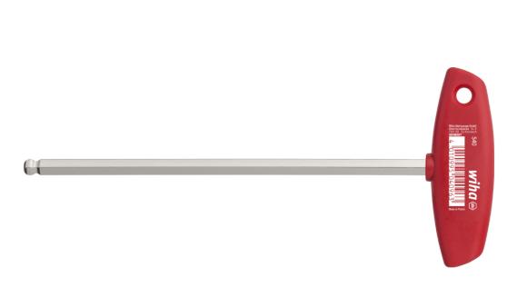 Klucz trzpieniowy z rękojeścią T sześciokątny z główką kulistą niklowany na wysoki połysk 5 x 150 mm Wiha (04108)