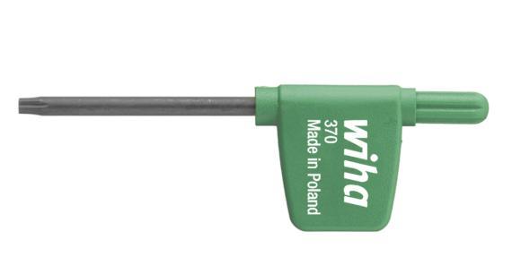 Klucz trzpieniowy z rękojeścią w kształcie chorągiewki TORX czerniony chemicznie T9 x 40 mm Wiha (03728)