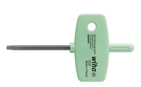 Klucz trzpieniowy z rękojeścią w kształcie klucza TORX PLUS czerniony chemicznie 8IP x 40 mm Wiha (26184)