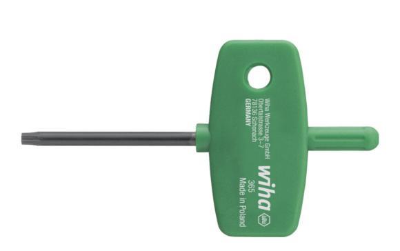 Klucz trzpieniowy z rękojeścią w kształcie klucza TORX czerniony chemicznie T9 x 40 mm Wiha (01353)