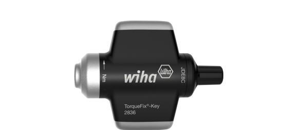 Wkrętak dynamometryczny z rękojeścią w kształcie klucza TorqueFix® Key z ustawionym na stałe momentem dokręcania 0,6 Nm, 4 mm Wiha (38617)