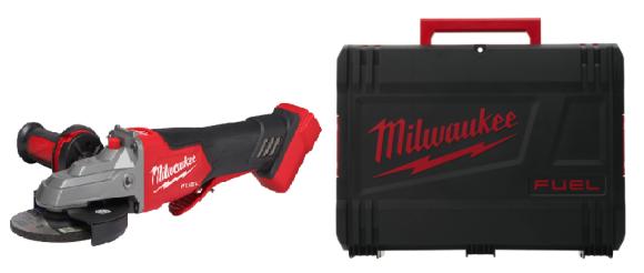 Szlifierka kątowa 125 mm z płaską głowicą z hamulcem i włącznikiem łopatkowym Milwaukee M18 FSAGF125XPDB-0X (4933478439)