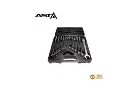 Zestaw kluczy płaskooczkowych z grzechotką 819mm 12cz. Asta ( AFRS12MF ) C